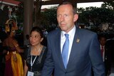 Tony Abbott arrives in Bali