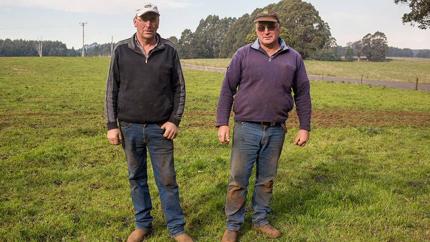 Rodney and Darryl Saltmarsh, Tasmanian potato farmers.