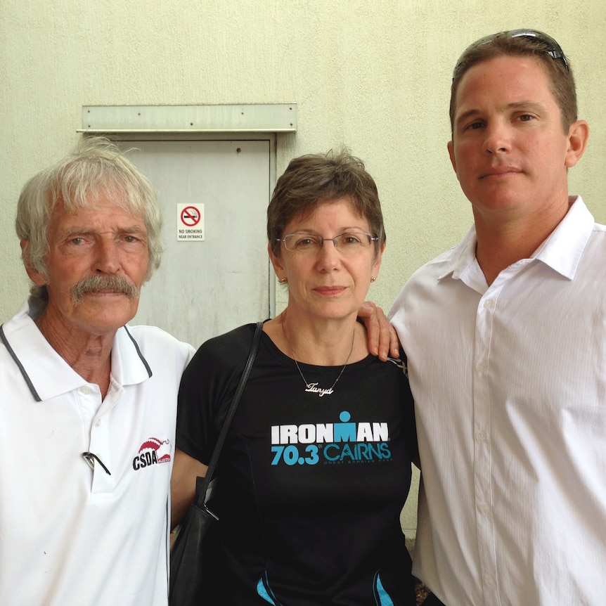 Family of Tanya Roneberg, the Cairns cyclist killed by young drink driver. Outside Cairns District Court. Thur May 22, 2014