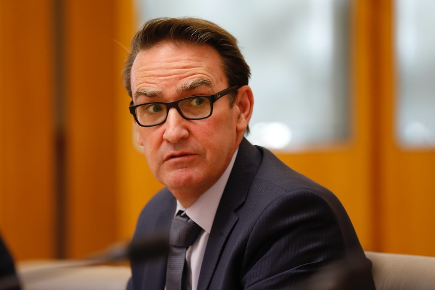 Treasury boss Steven Kennedy at Estimates