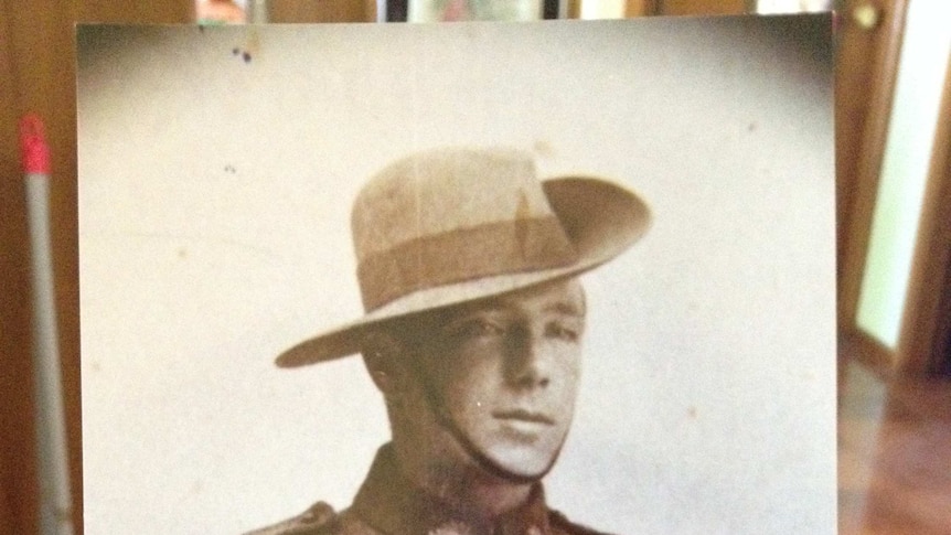 A portrait of WWI soldier Thomas Hendrick at 21 years old.