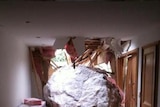 Rocky the giant boulder destroyed Phil Johnson's hillside home