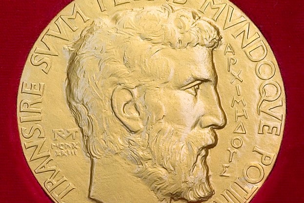 One side of a Fields Medal depicting the mathematician Archimedes.