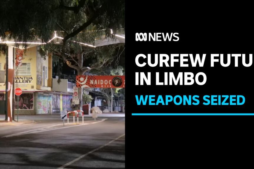 Curfew Future in Limbo, Weapons Seized: A deserted street at night.