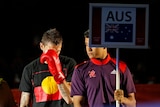 Hooper wears Aboriginal flag T-shirt at Olympics