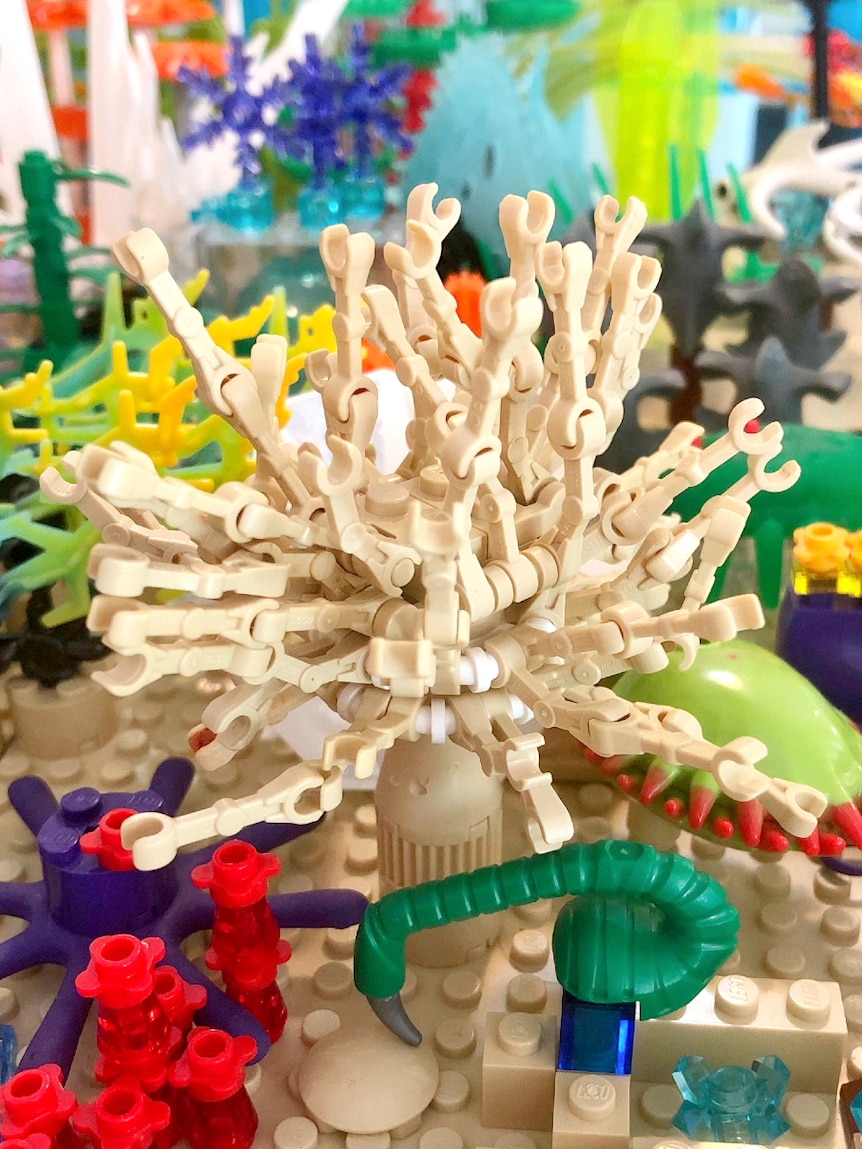 Lego coral made from Star Wars droid arms.