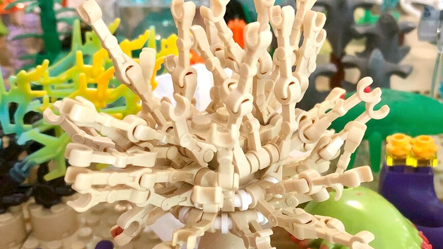 Lego coral made from Star Wars droid arms.