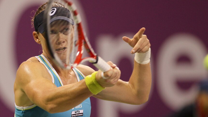 Stosur was in control of the match before Bartoli was forced to retire.