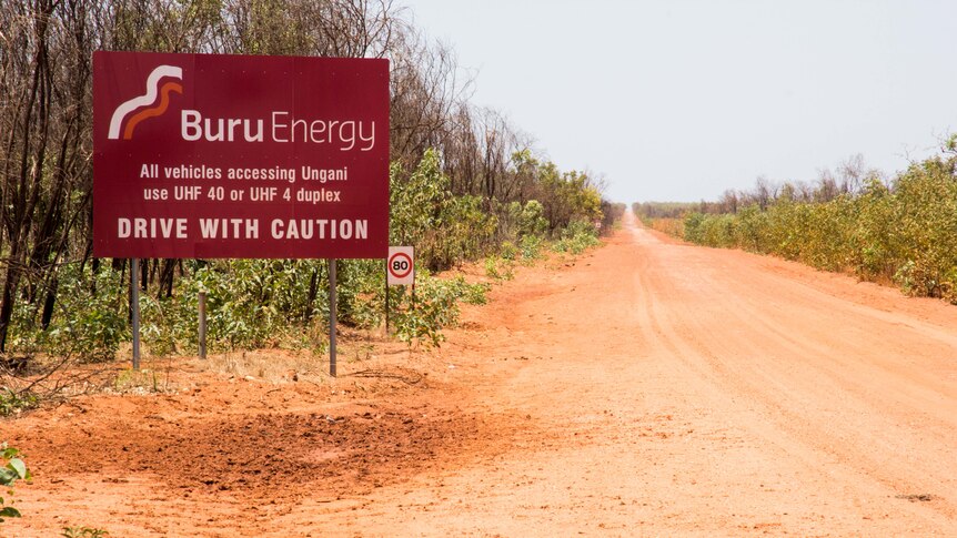 The red dirt road to Buru Energy's Ungani oilfield.