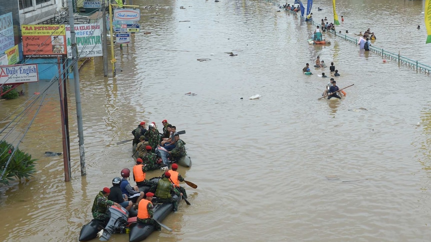 Flooding hits the Indonesian capital Jakarta