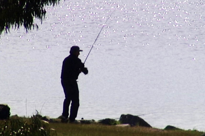 Karkarook Park, Heatherton, man fishing