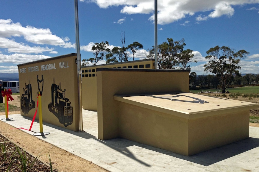 Truckies' memorial wall, Epping Forest, Tasmania