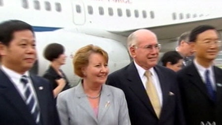 John Howard is in southern China for trade talks.