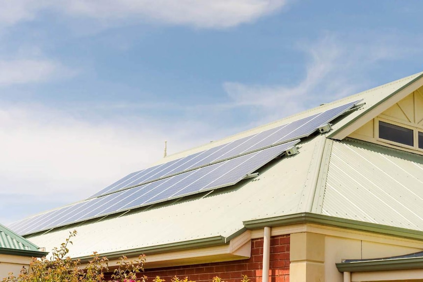 solar panels on a roof