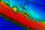 Computer generated image of 1974 shipwreck on floor of Darwin Harbour.