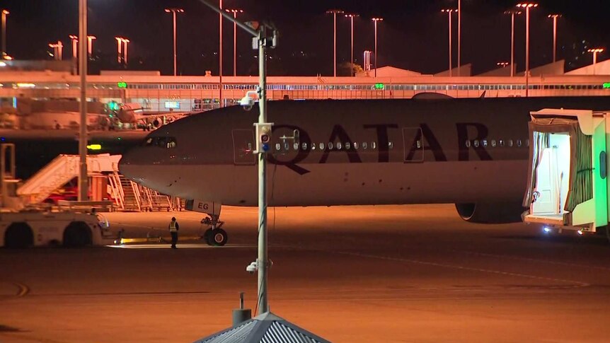 The airplane carrying Cardinal Pell left Sydney on Tuesday night.