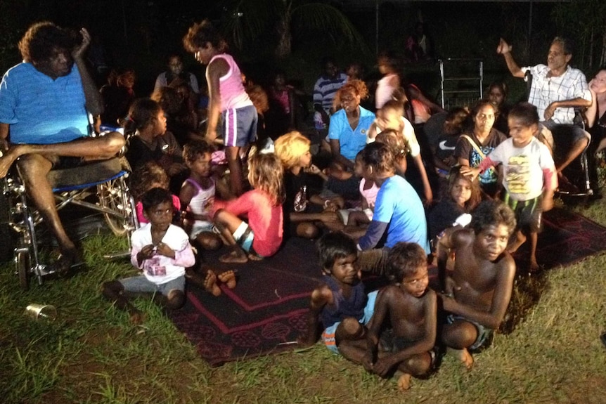 Relatives of David Daniels gathered in Ngukurr to learn about the effects of MJD