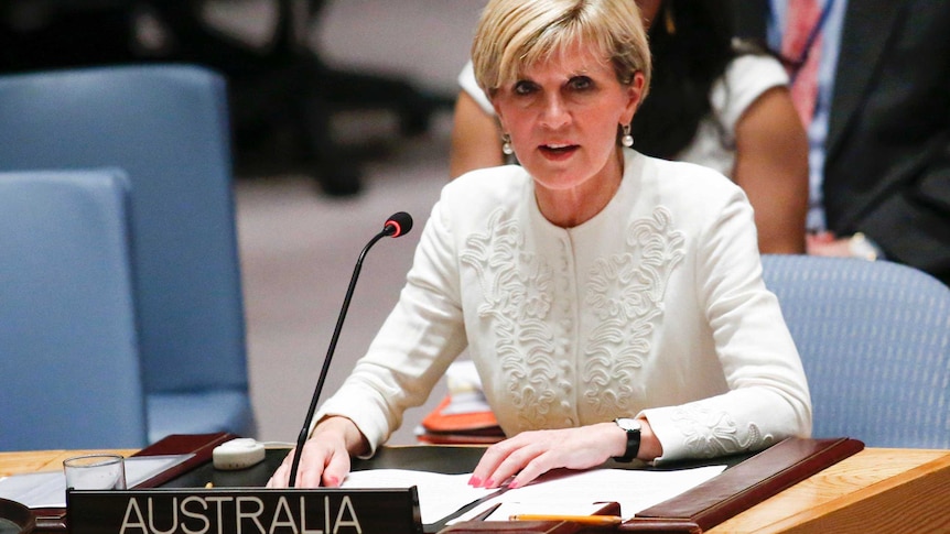 Julie Bishop addresses the UN