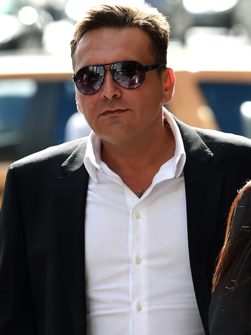 Sydney underworld figure George Alex arrives at Downing Centre Local Court in Sydney.
