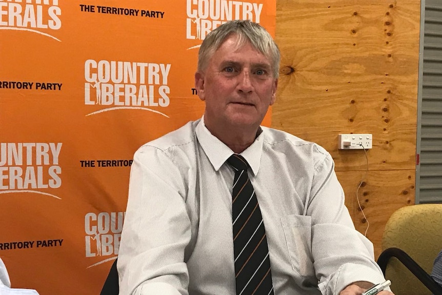 Ron Kelly at the CLP meeting in Alice Springs.