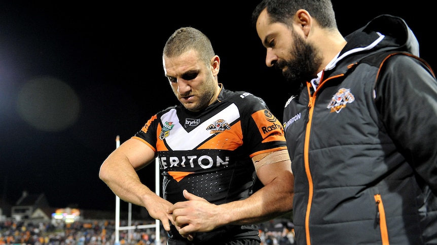 Robbie Farah nurses a broken hand