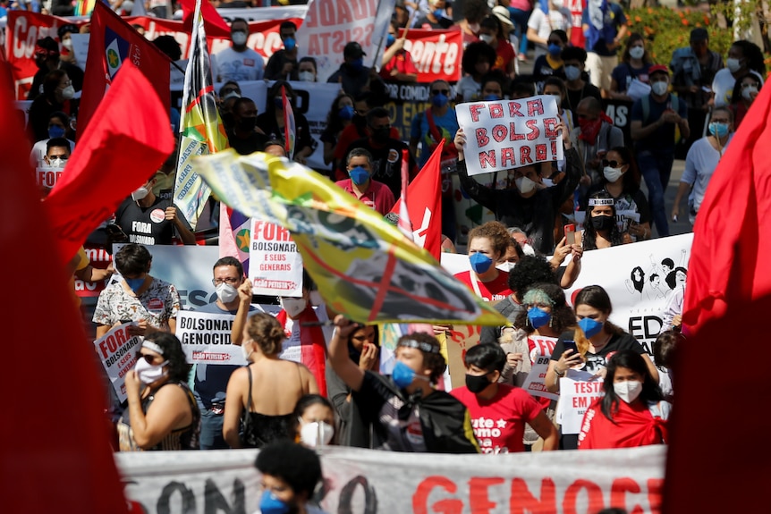 Thousands of Brazilians protest in the street