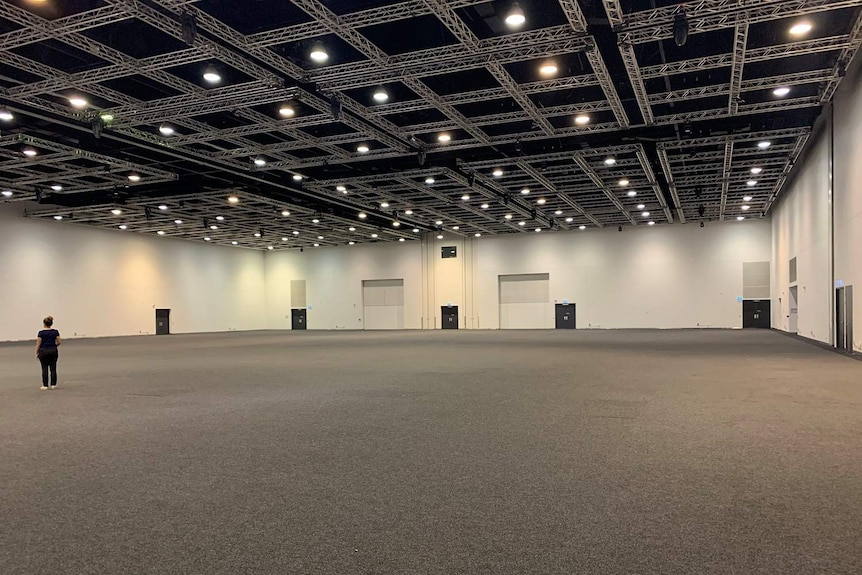 A room at the Royal International Convention Centre at Brisbane's RNA showgrounds.