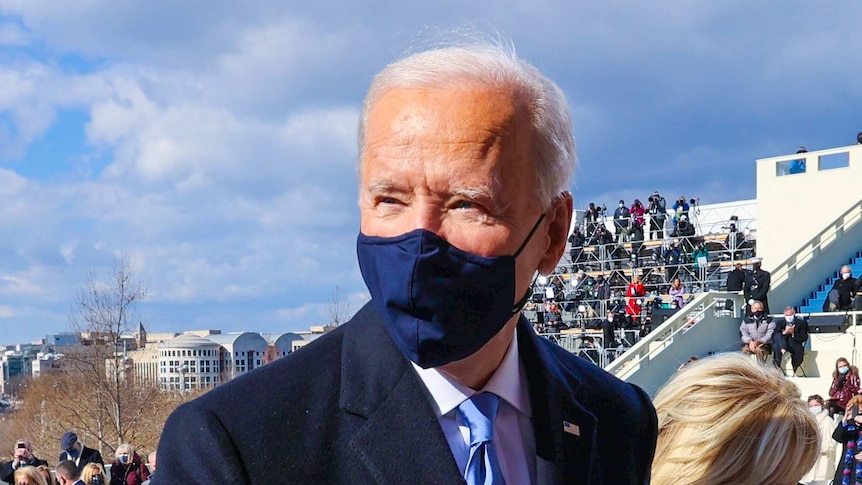 Joe Biden in a face mask