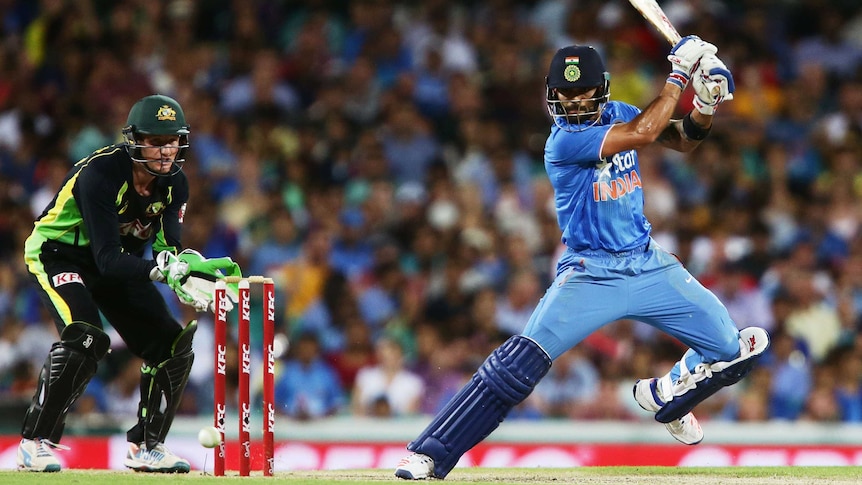 Virat Kohli bats against Australia