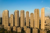 landscape image of highrise apartment towers in China 