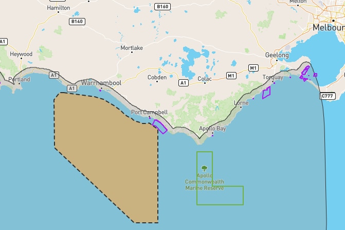 A map of the proposed area for seismic survey