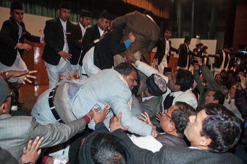 Nepal parliament brawl