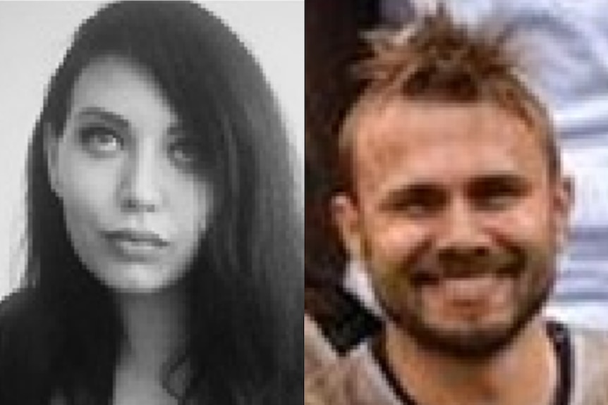 A composite pic of a woman with black hair and a man with spikey hair.