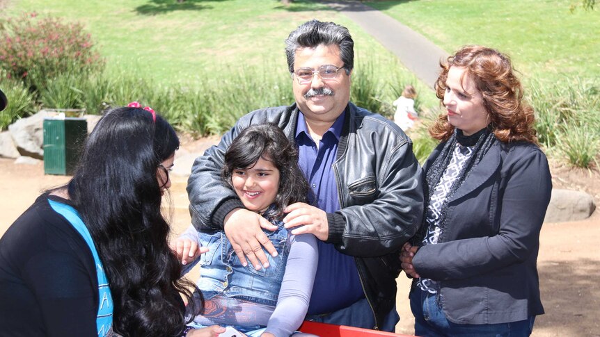 Ghazal family in a park