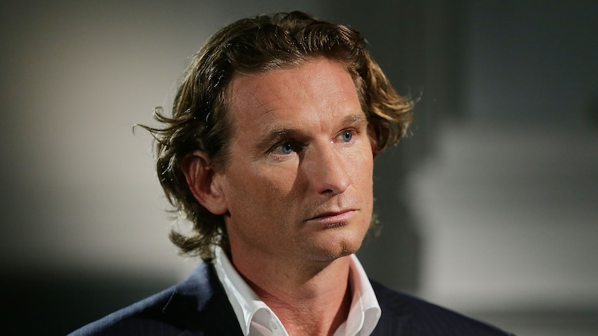 James Hird looks solemn as he speaks about the Essendon supplements scandal