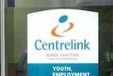 People gather at a Centrelink branch