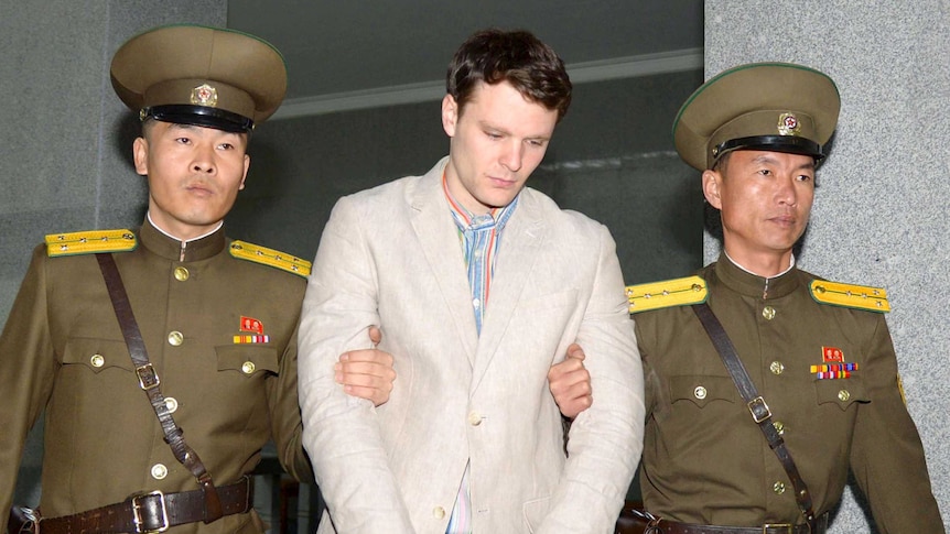 A photo of US student Otto Warmbier.