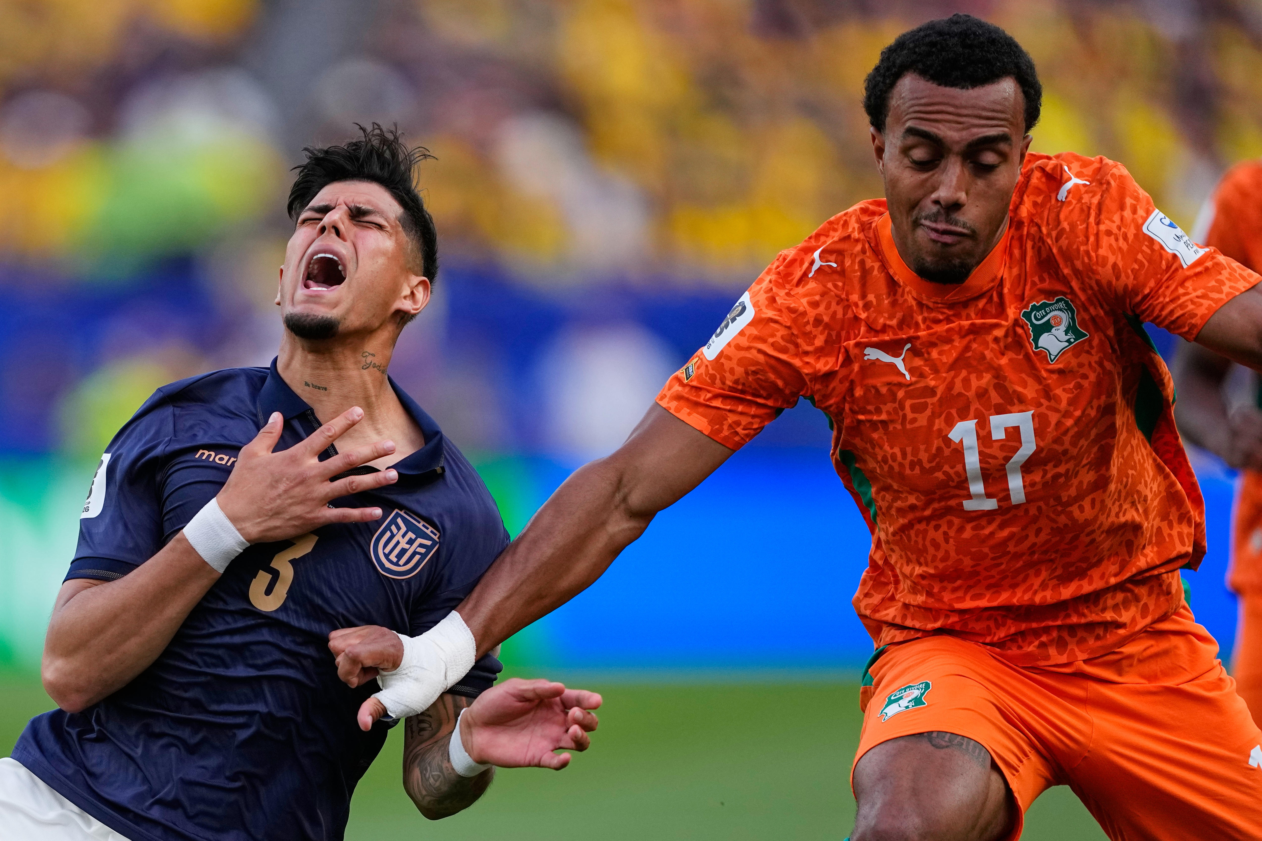 Live: Feisty Côte d'Ivoire-Ecuador clash threatens to boil over