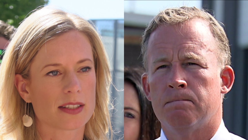 Tasmanian leaders Will Hodgman and Rebecca White