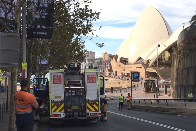 An area around the Opera House has been evacuated