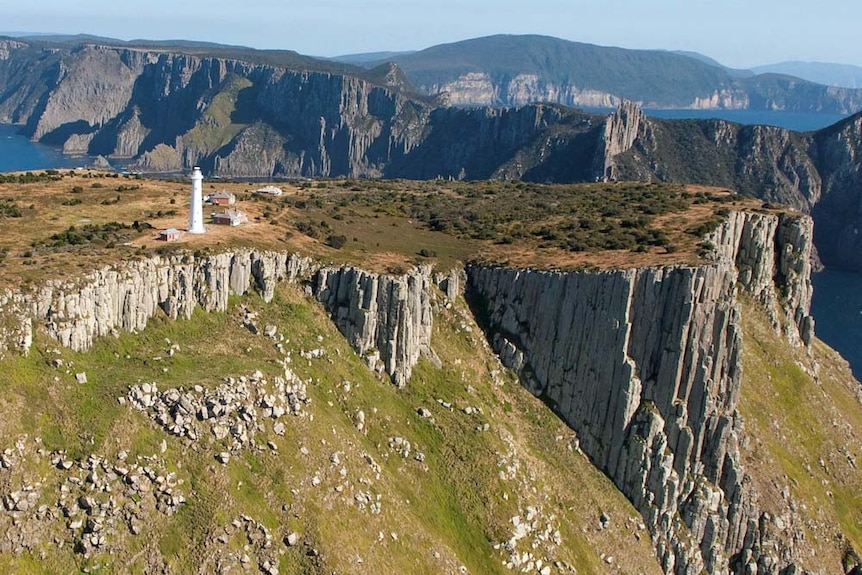 Sheer cliffs surround much of Tasman Island.