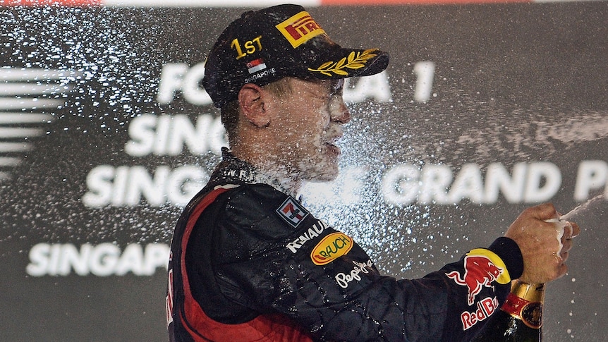 Vettel pops the champagne in Singapore