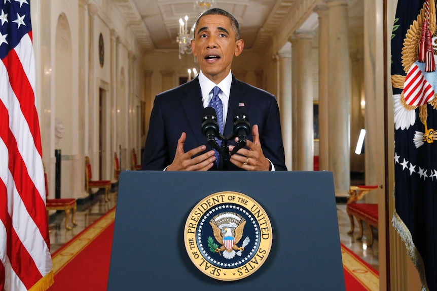 Barack Obama announces executive actions on immigration policy during a televised address from the White House