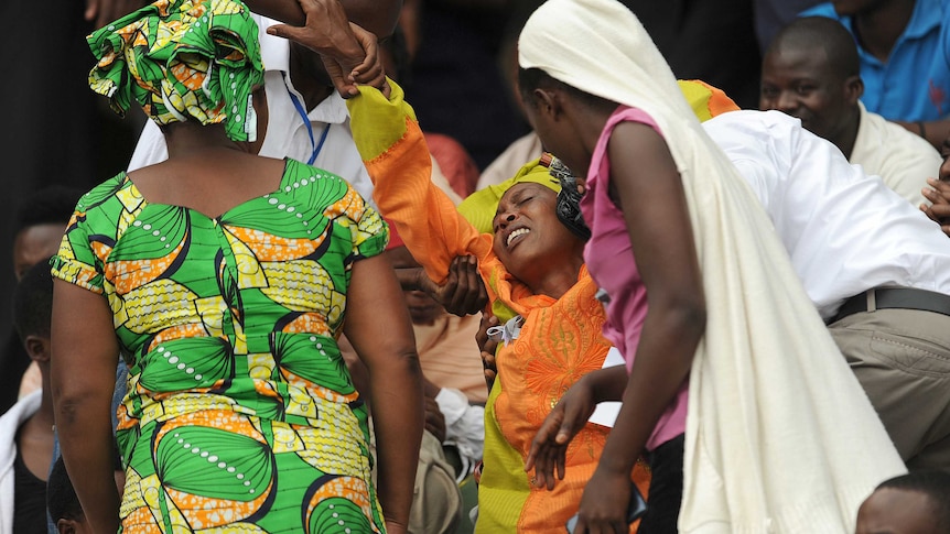 Emotions high at ceremony marking Rwandan genocide