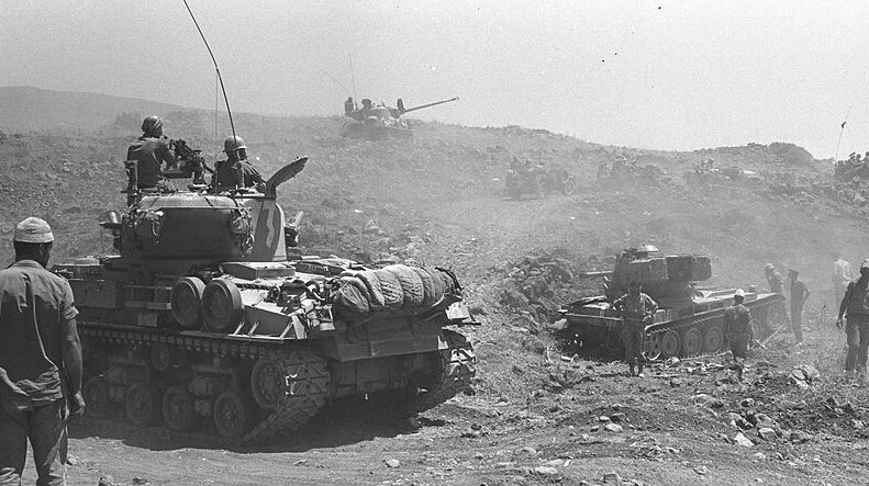 Israeli tanks in the Golan Heights, 1967
