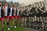 Channel Saints 2015 and 1967 teams, composite image.