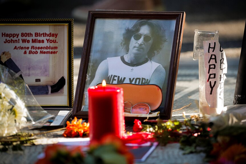 A memorial for late former Beatle John Lennon.
