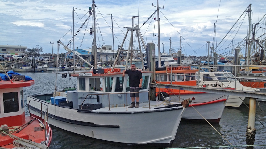Mark Espert and his fishing boat