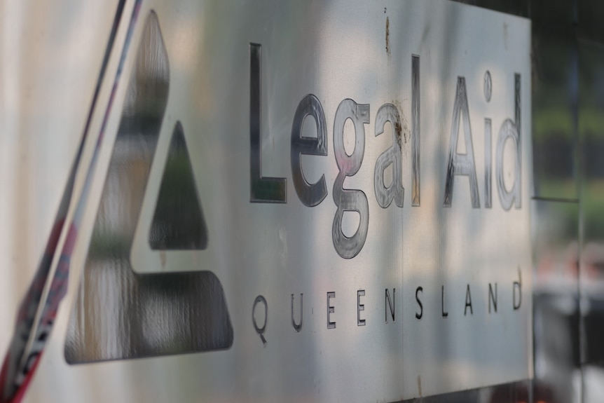 Sign for Legal Aid Queensland on its building in Brisbane's CBD.