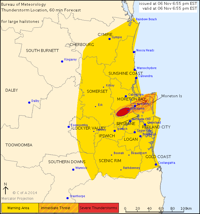 Severe storm warning for south-east Queensland cancelled, thousands of ...
